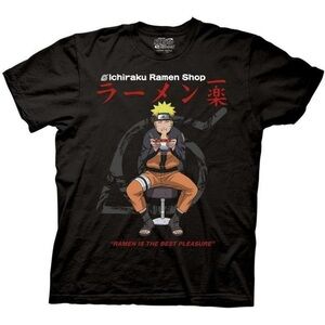 Naruto Anime Manga Ichiraku Ramen Shop T-Shirt Men's  Small Short Sleeve Black